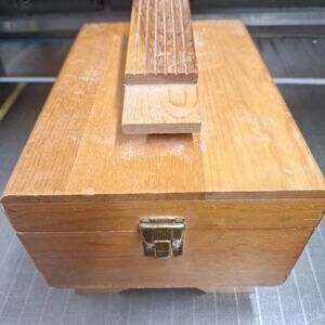 vintage shoe shine kit brushes etc. and Sears Polisher (For Parts) Wooden Box